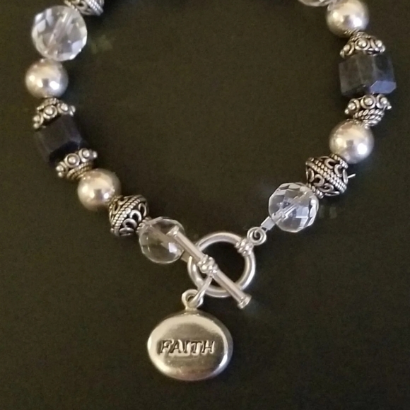 Silpada Sterling Silver "Faith" Bracelet - Picture 3 of 8